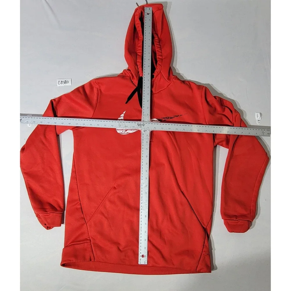 Nike Mens Dri-FIT Graphic Swoosh Pullover Hoodie Red‎ Fleece Sweatshirt